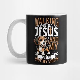 Jesus and dog - Swedish Dachsbracke Mug